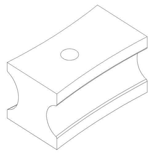 Accesorio para dobladora de tubos Boquilla de guiado 1 1/2“ W (Ø38,1) x 2“ W (Ø50,8) para BM 60 A